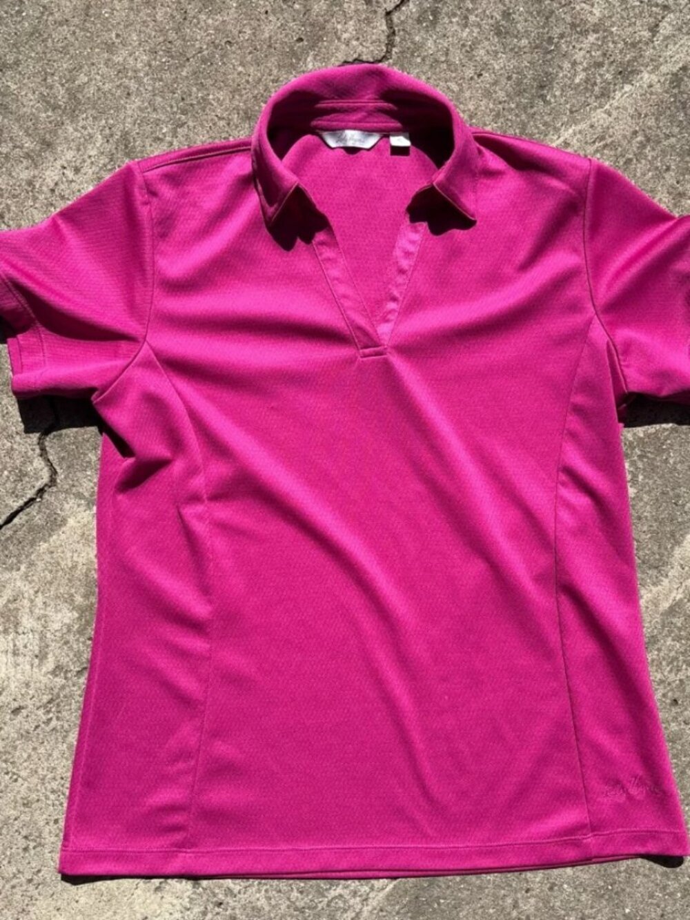 Lady Hagen Women’s Magenta Short Sleeve Polo Top Small - Picture 2 of 5